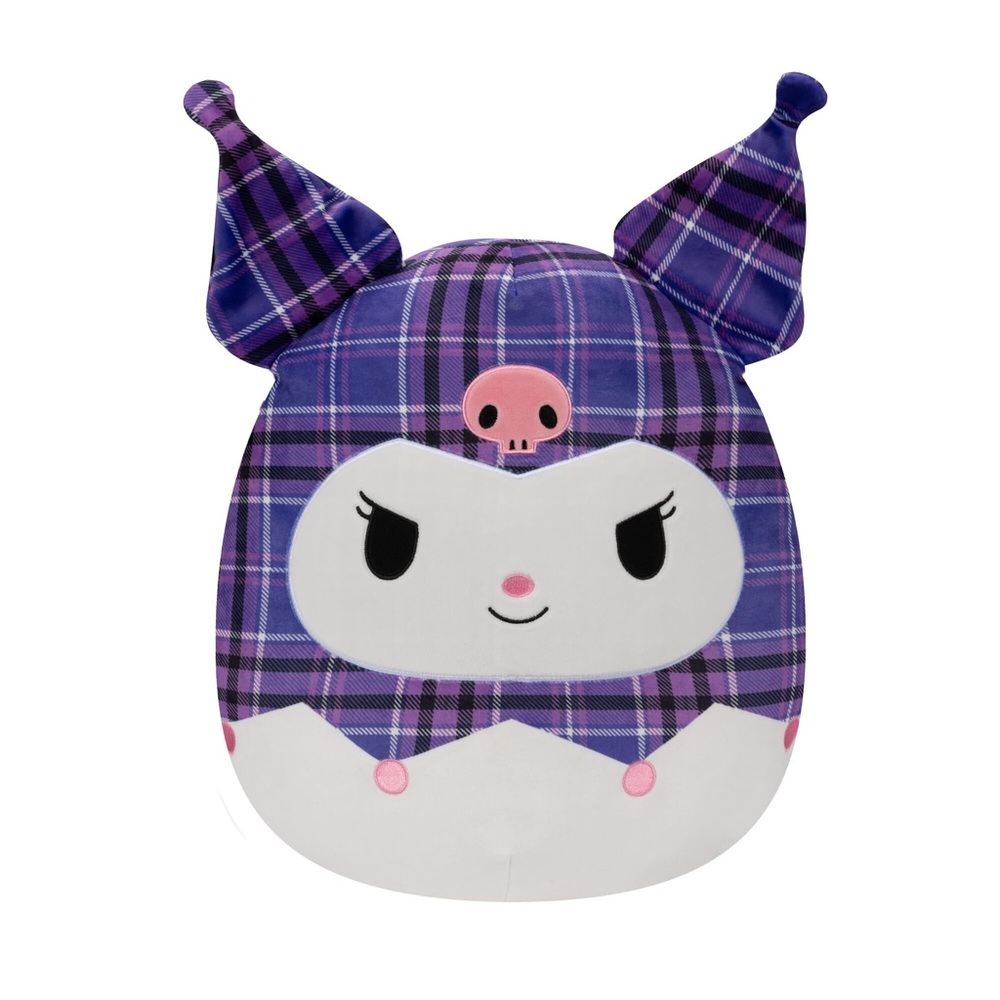 Kuromi plaid Sanrio Squishmallow Kuromi Plush Toy 8 inches